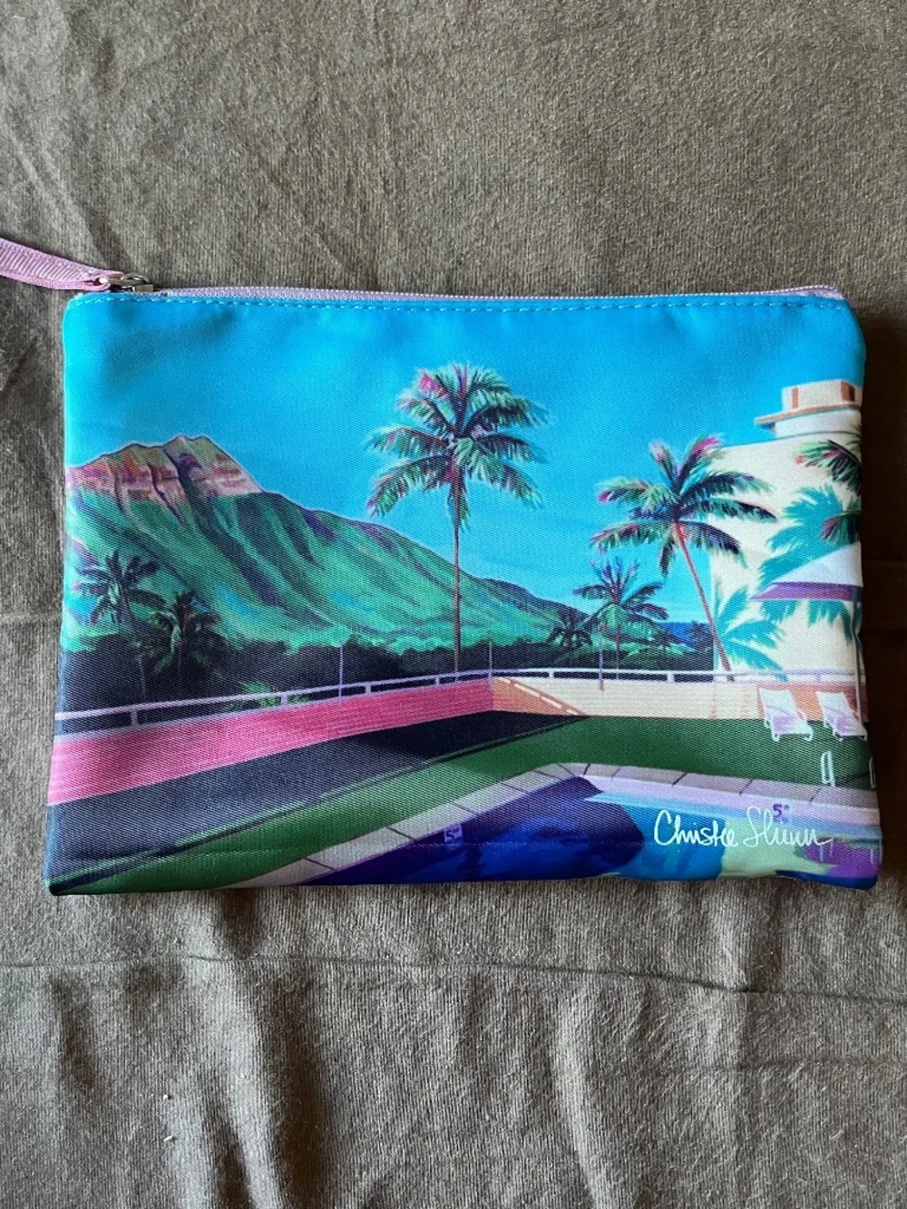 NWT Christie Shinn X United Airlines cosmetic pouch